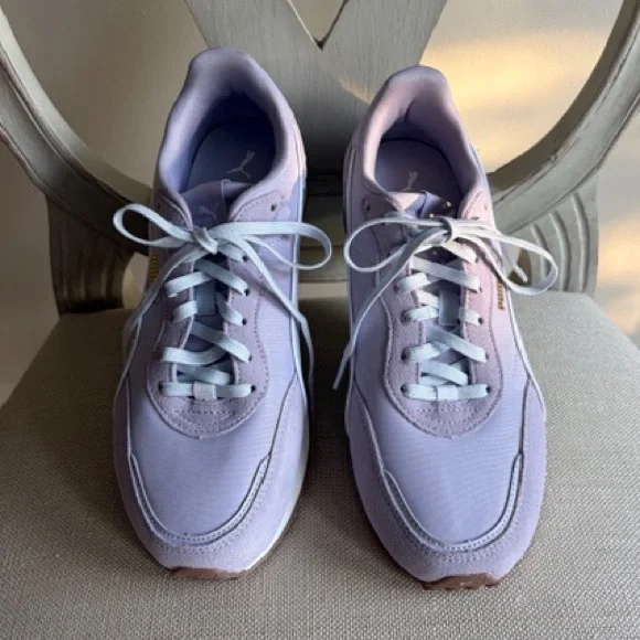 Puma Women's St Miler Rose Sneakers Lilac Lavender Purple Retro 9 Silver - Picture 2 of 4